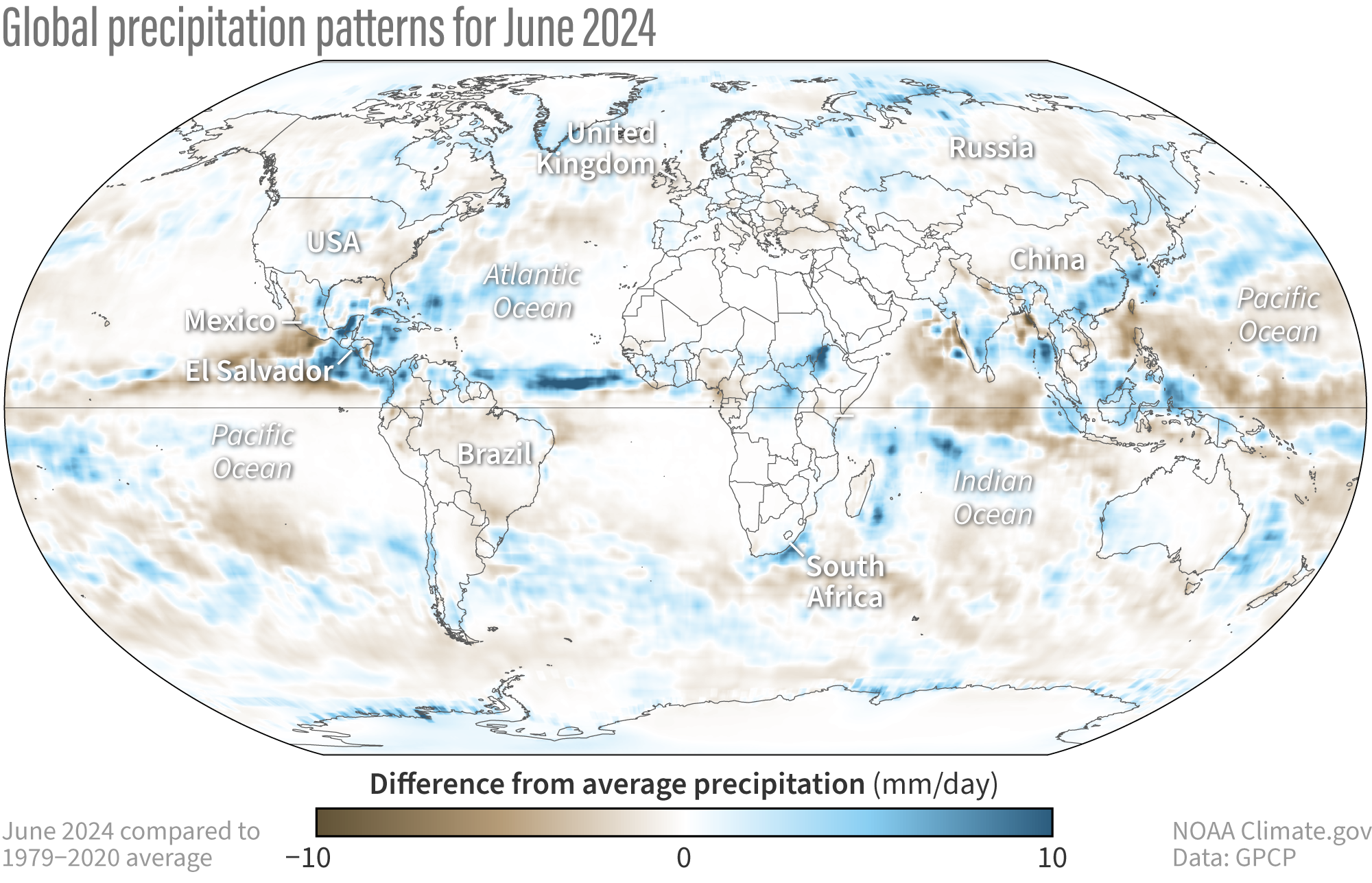 June 2024 global precipitation map UMD