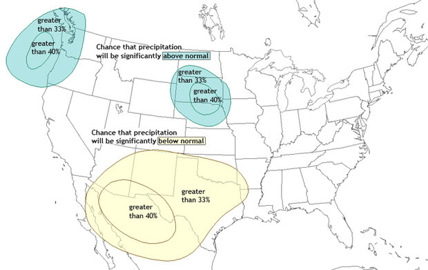 Precipitation outlook map