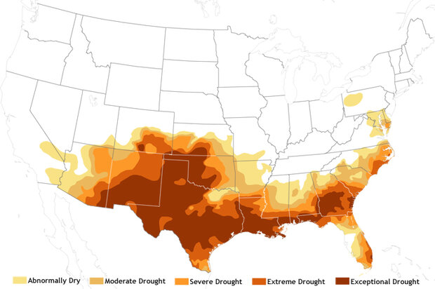 Drought monitor map