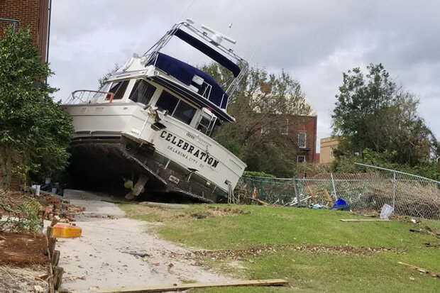 Boat in wrong place