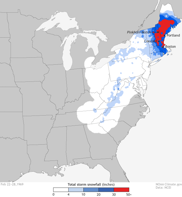 1969 storm snowfall amounts