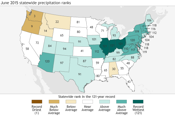 Statewide precip rank