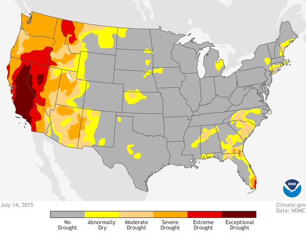 Drought monitor map