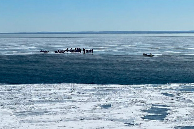 Stranded anglers