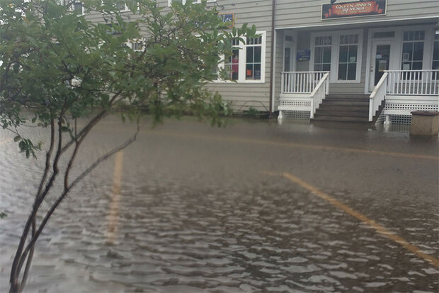 Flooded street