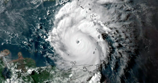 Satellite image of Hurricane Beryl July 1, 2024 facebook promo