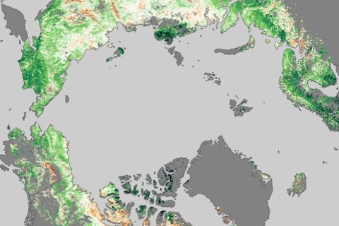 Growing season length map