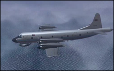 NOAA research plane above the ocean