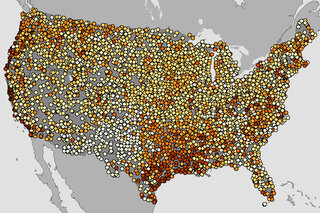 Thumbnail image for Tools & Interactives - Hottest summer days map layers