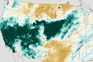 Map image for Atmospheric rivers take a chunk out of California drought