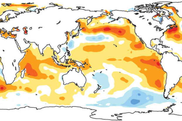 Temperature anomaly map