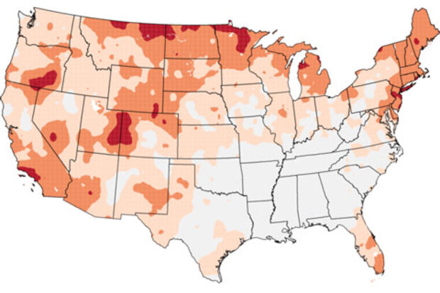 Annual 1895-2018 average temperature trends